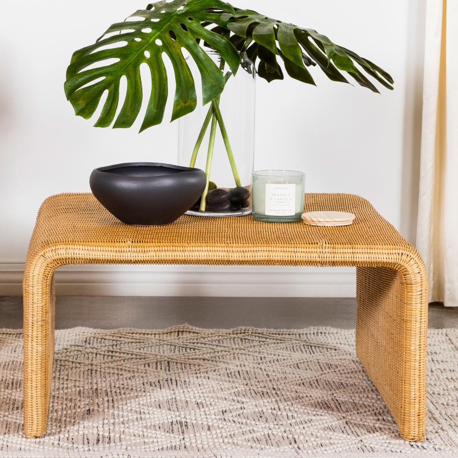 Juanita Square Rattan Coffee & End Table Natural