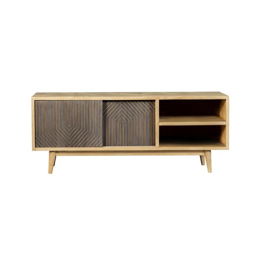 Geometric Mango Wood TV Stand