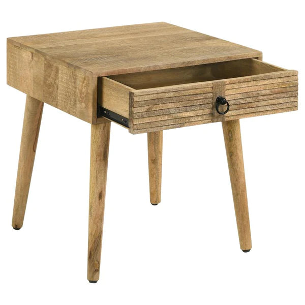 Rectangular 1-drawer Coffee& End Table Natural
