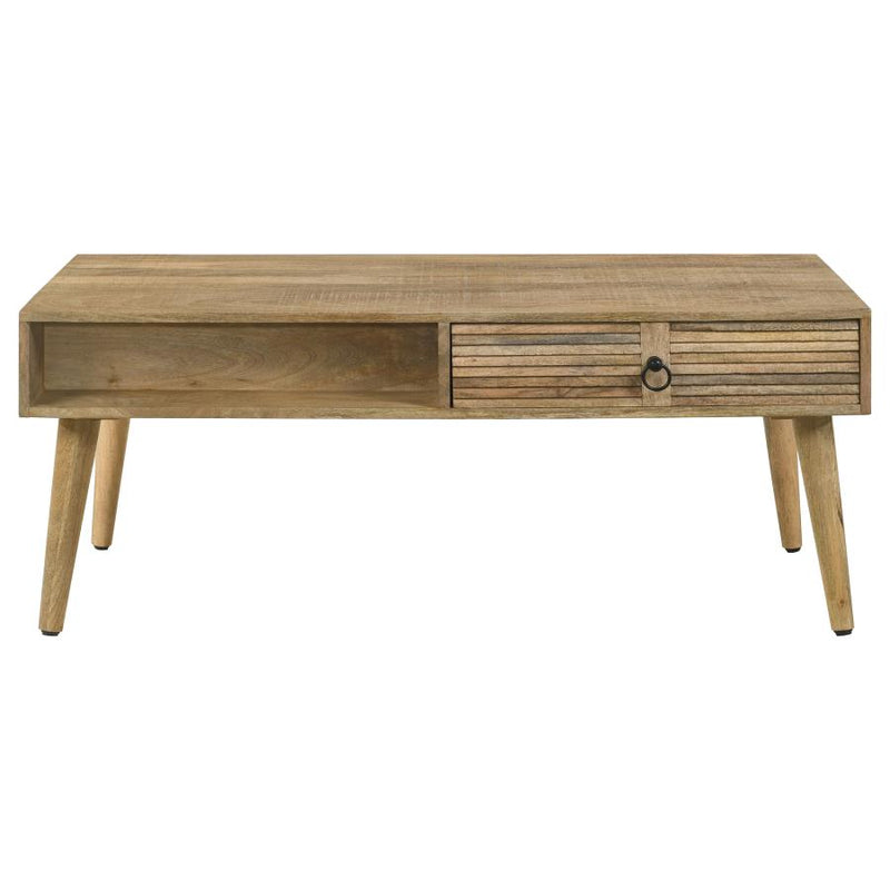 Rectangular 1-drawer Coffee& End Table Natural