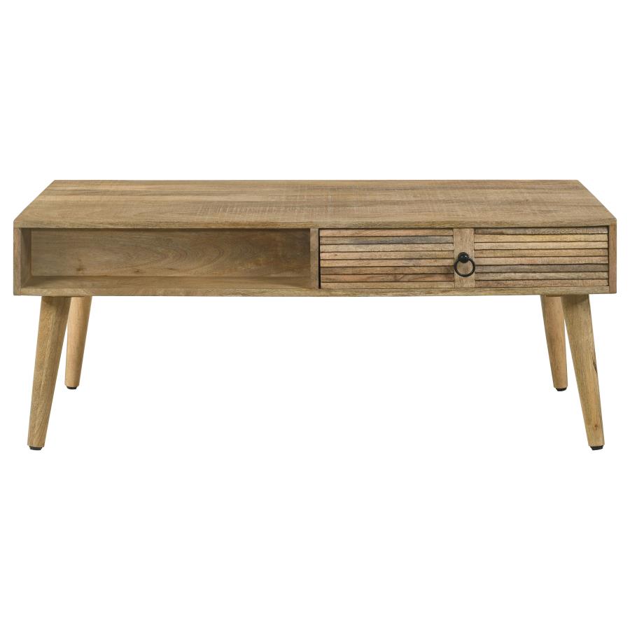 Rectangular 1-drawer Coffee Table Natural