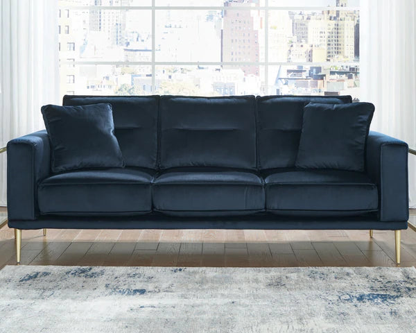 Navy Blue Velvet Sofa