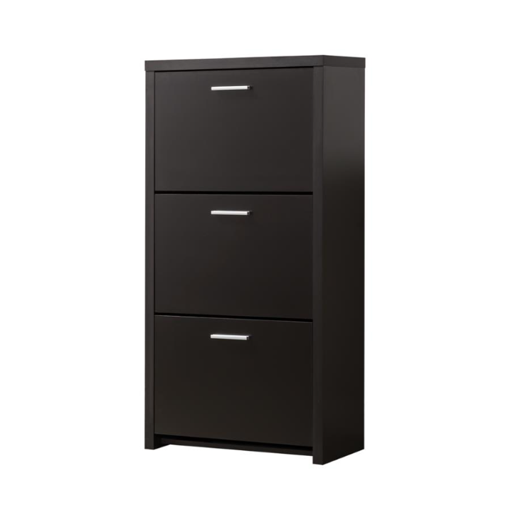 Black Shoe Storage Cabinet