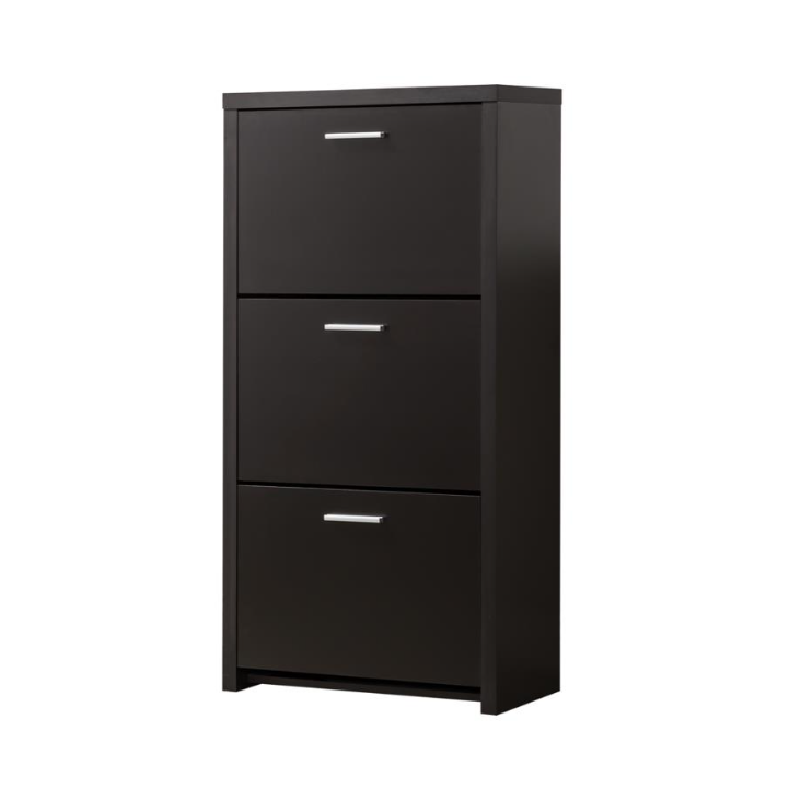 Coaster 3 Drawer Shoe Cabinet, Black Coaster 3 Drawer Shoe Cabinet, Black