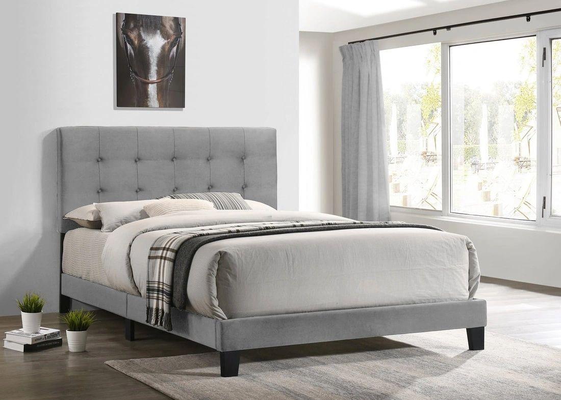 Grey Platform Bed