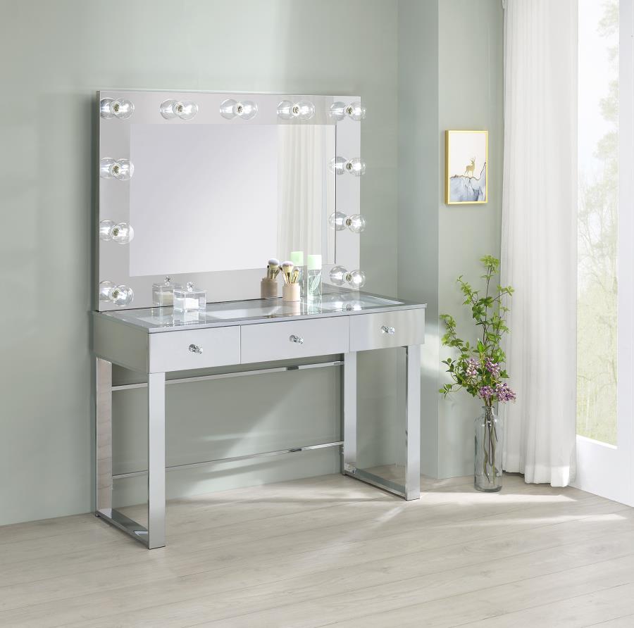 Silver Hollywood Mirror Vanity