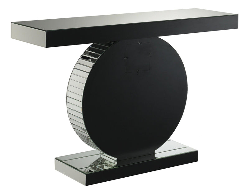 Abstract Circle Mirrored Console Table