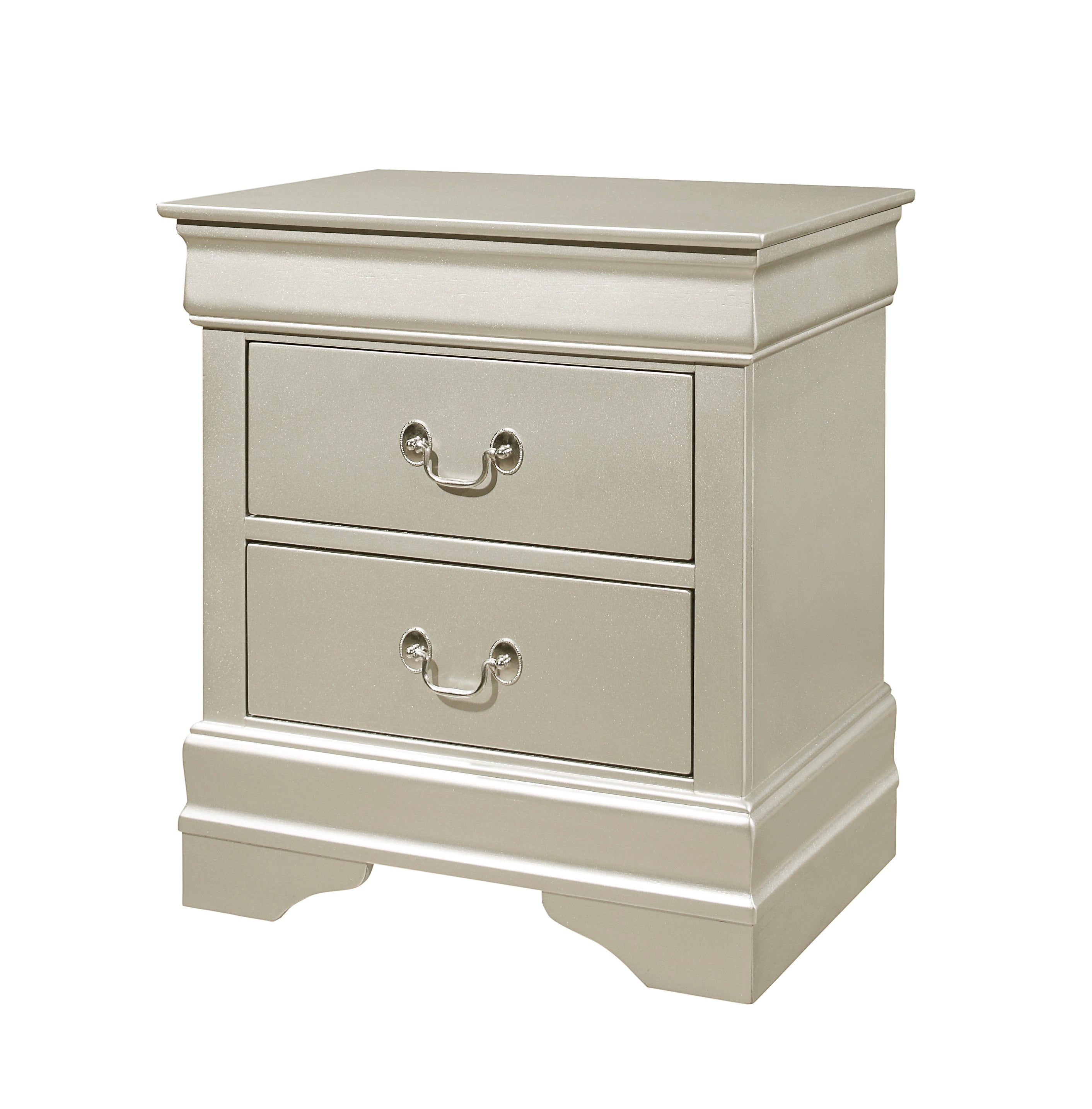 Louis Philip Champagne Bedroom Nightstand