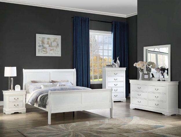 Louis Philip White Bed Frames