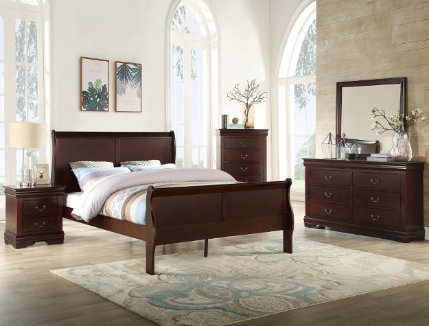 Louis Philip Cherry Bed Frame