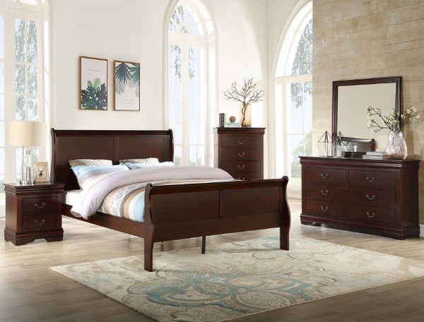 Louis Philip Cherry King Bed Frame