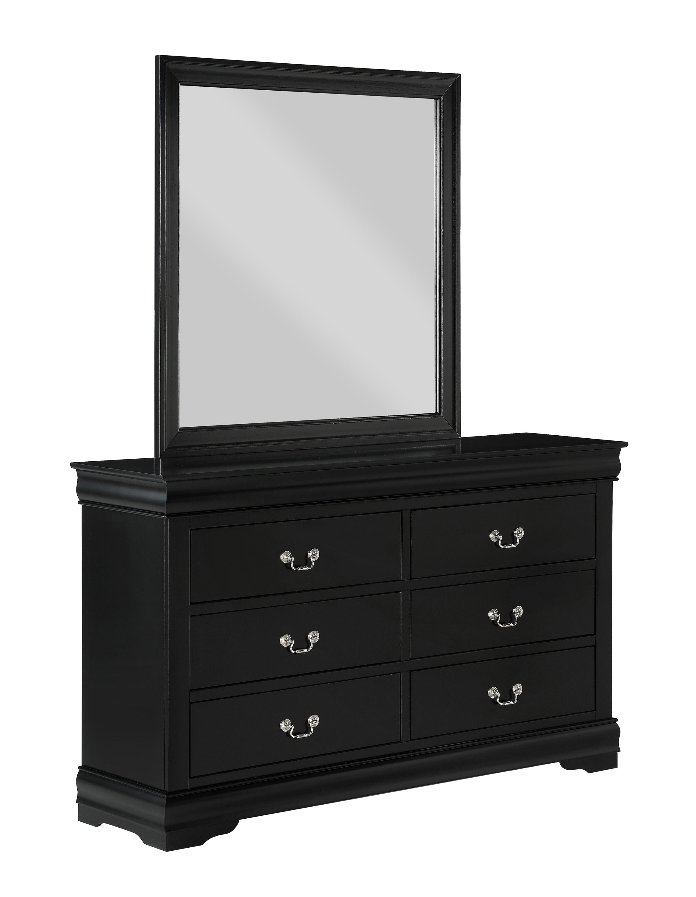 Louis Philip Black Bedroom Set Collection