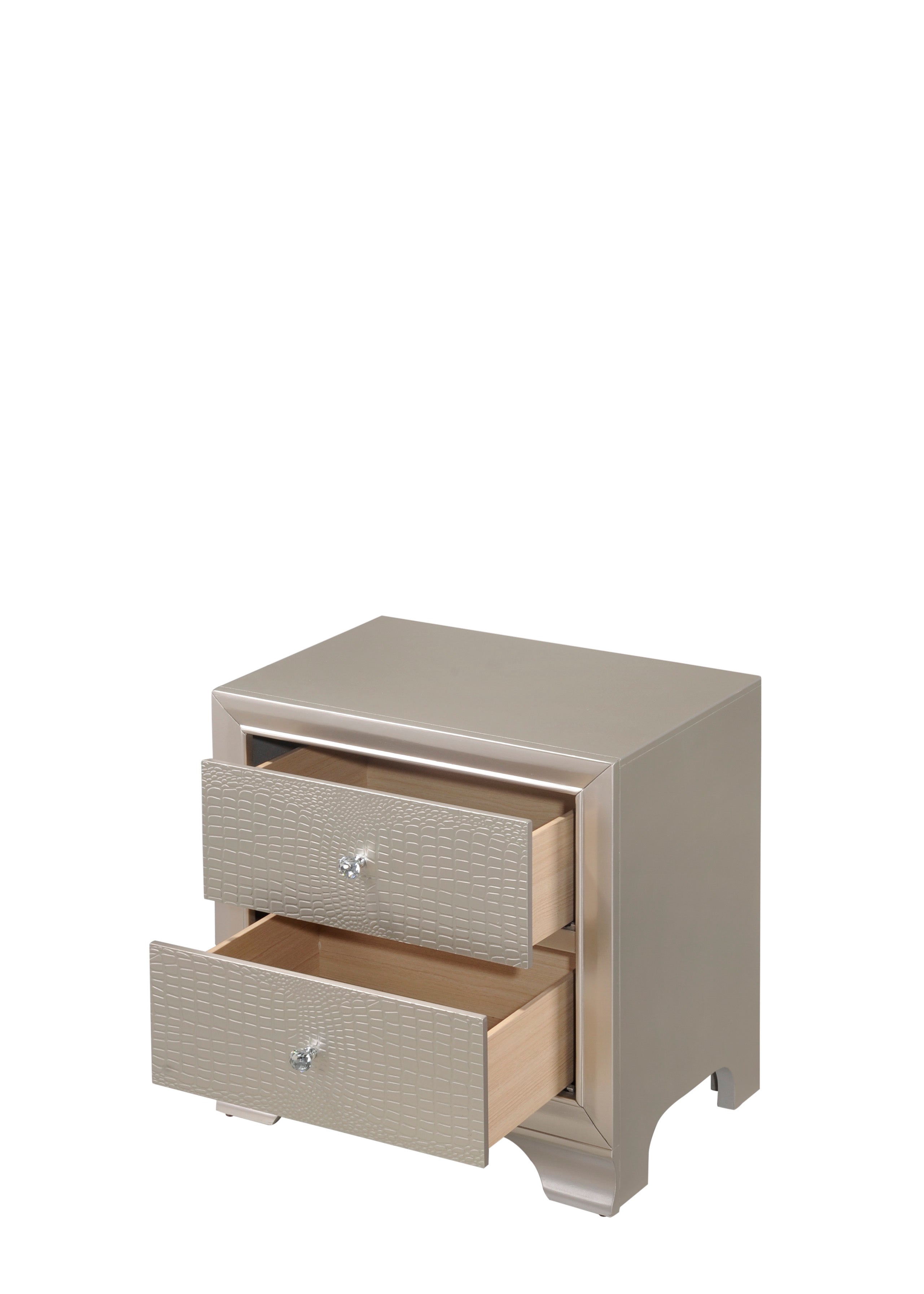 Lyssa Champagne Bedroom Nightstand