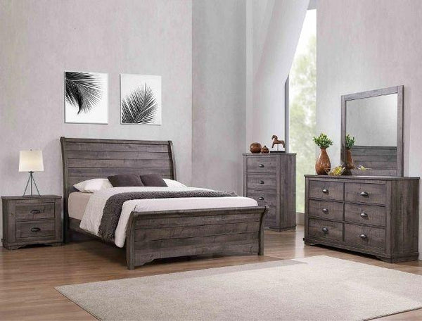 Coralee Gray Queen Bed Frame