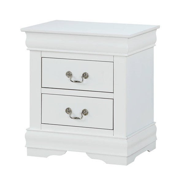 Louis Philip White Nightstand