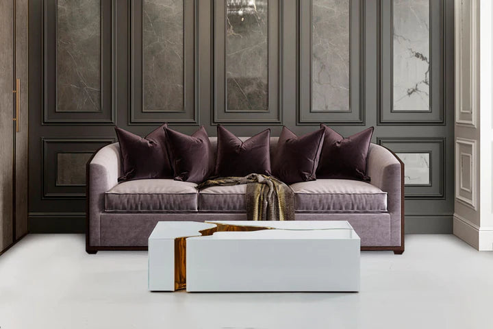 Dream White-Gold 3 Pc Coffee Table