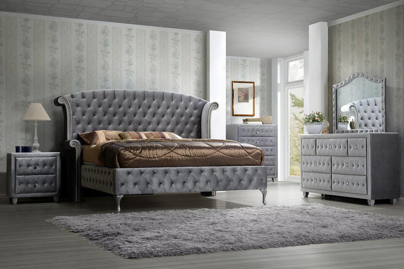 Sofia Grey Bedroom Dresser & Mirror
