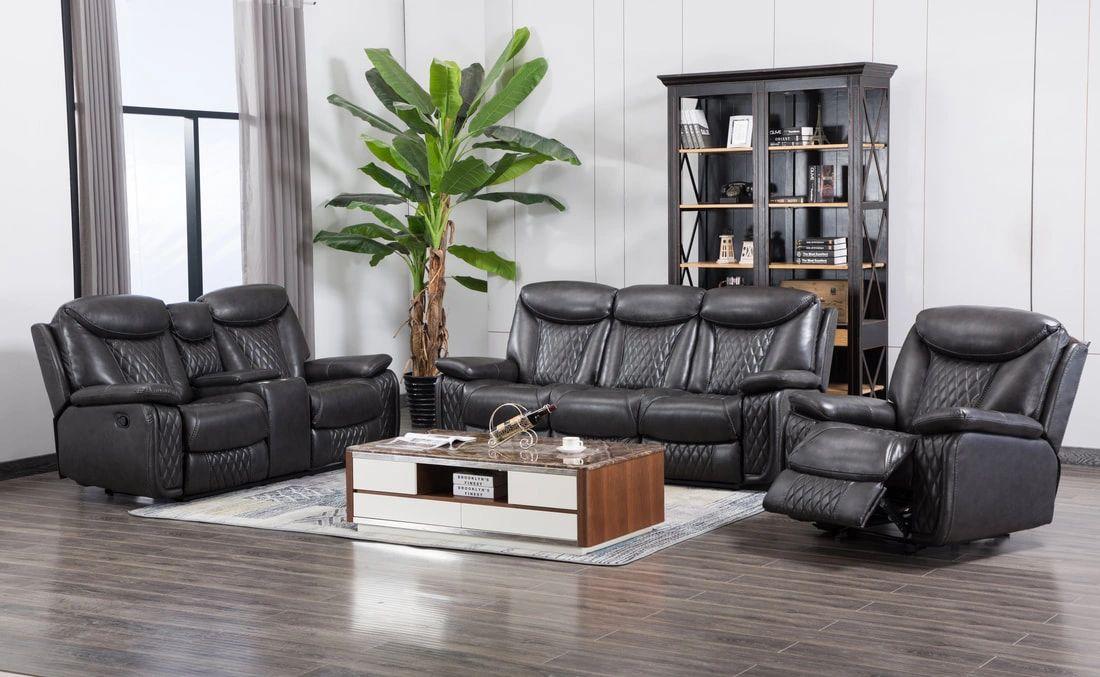 Chanel Grey Reclining  Sofa