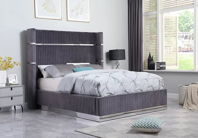 Aspen Grey Platform Bed