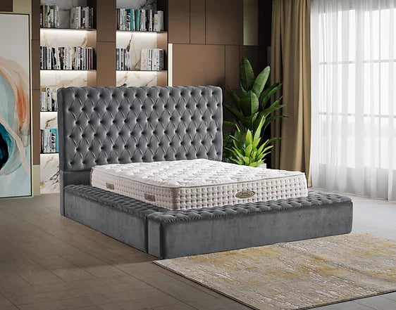 Catalina Grey Storage Platform Bed