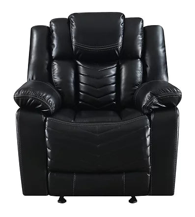 Lucky Charm (Black)3-Piece Reclining Sofa, Loveseat, & Chair Set