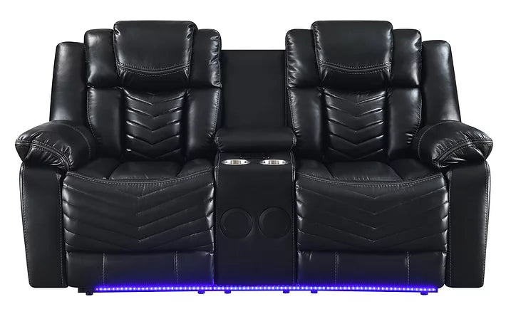 Lucky Charm (Black) 3-Piece Reclining Sofa, Loveseat, & Chair Set