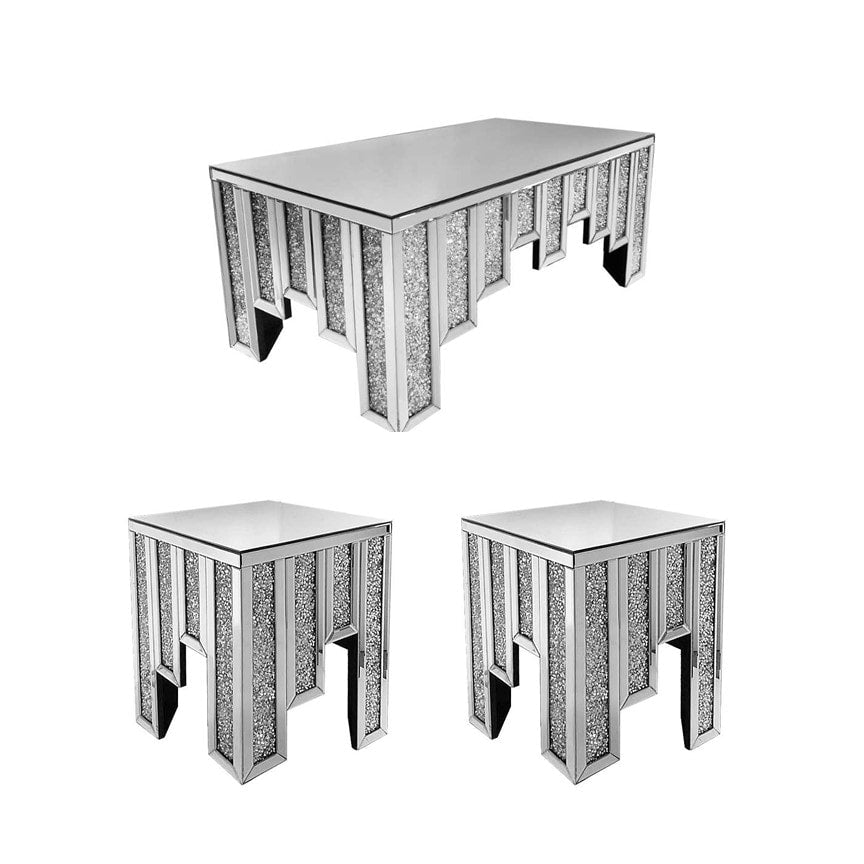 Mirrored End Table