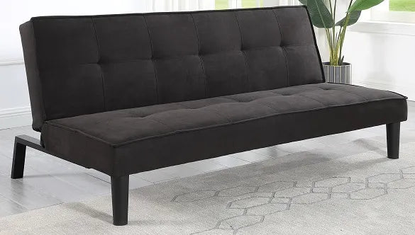 Blair Black Adjustable Sleeper Sofa Futon