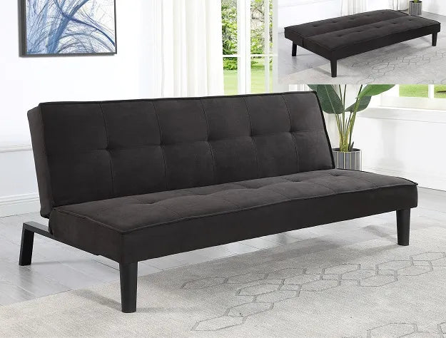 Blair Black Adjustable Sleeper Sofa Futon