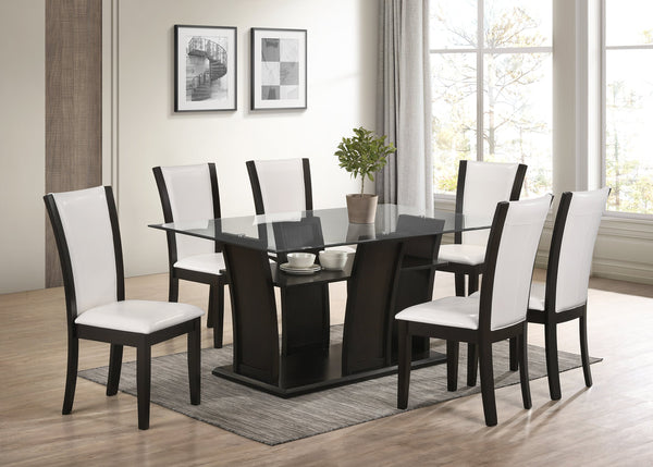 Florida White 7PC Table Height Dining Set