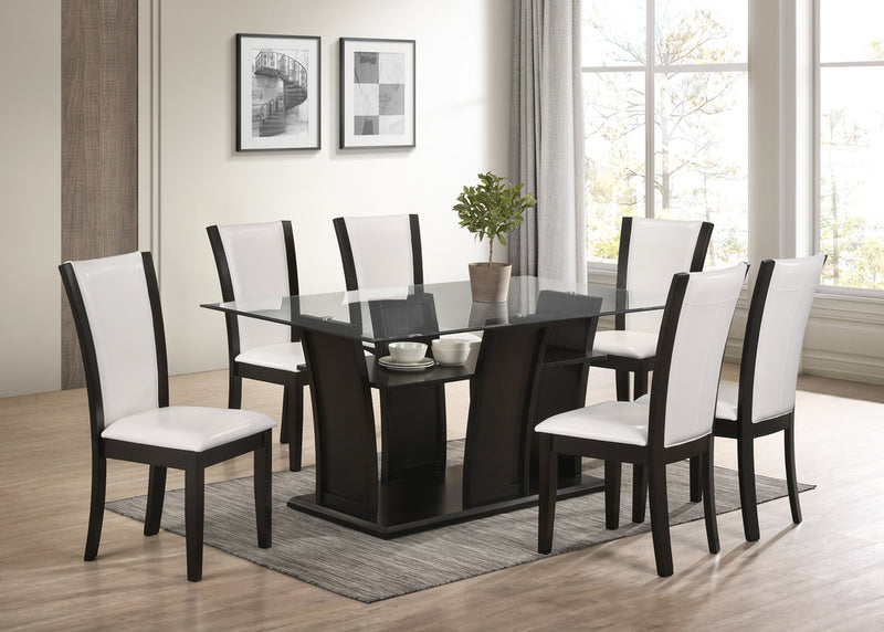 Florida White 7PC Table Height Dining Set