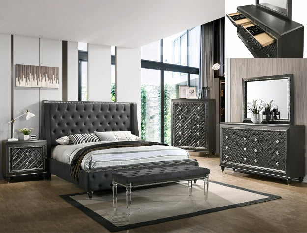 Giovani Gray Bed Frames