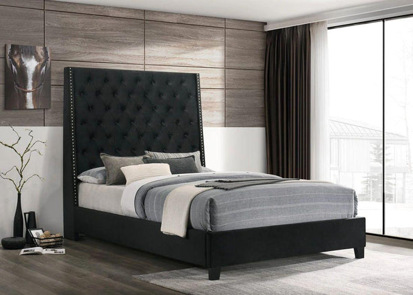 Chantilly 6ft Black Velvet Bed Frame