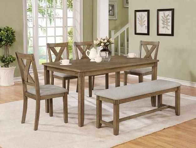 Clara Wheat Table Height 5-Piece Dining Set