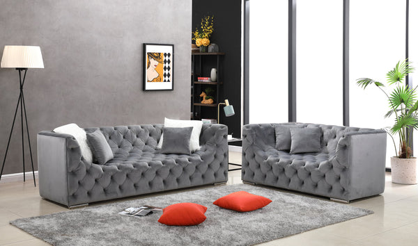 Kylie Grey Sofa & Loveseat Set