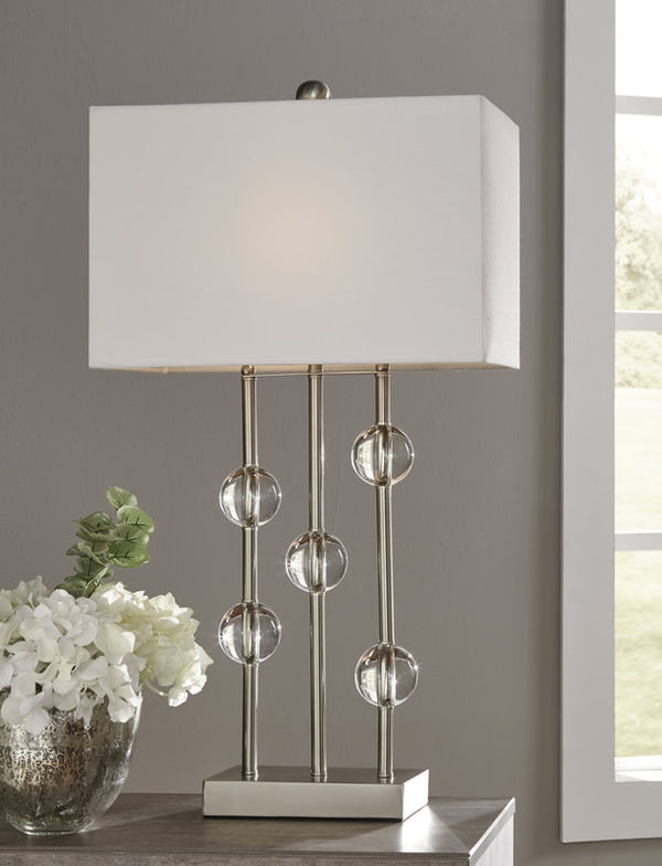 White Silver Table Lamp