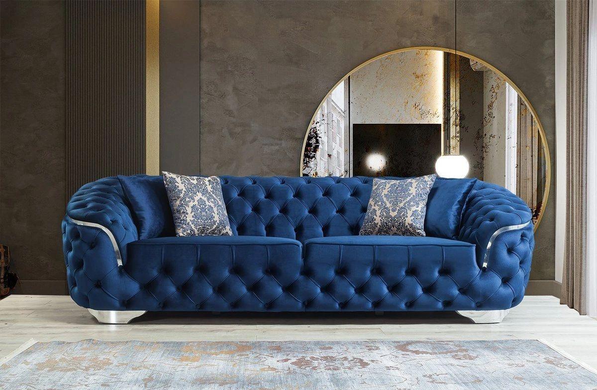 Lupino Blue Velvet Sofa & Loveseat