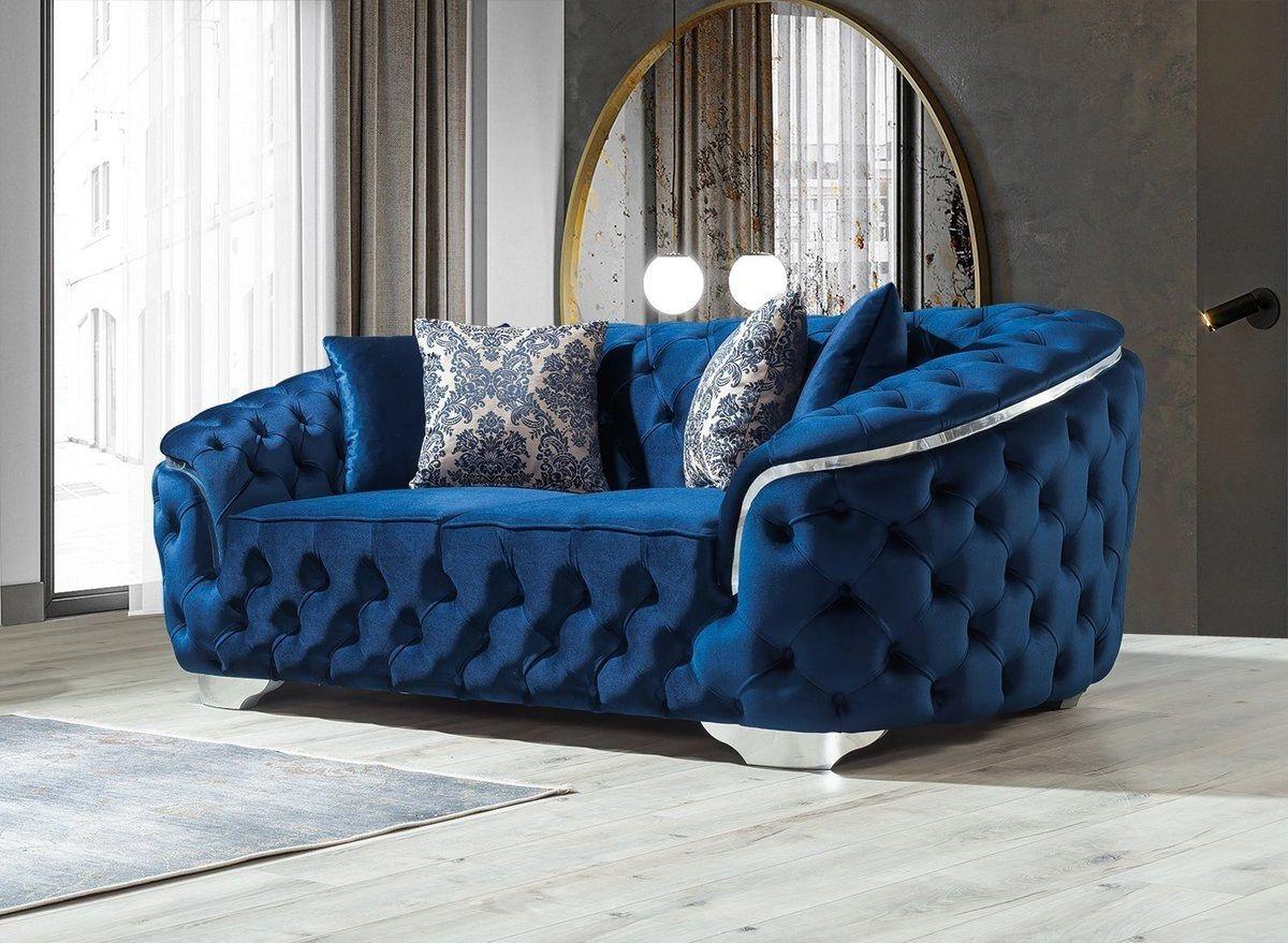 Lupino Blue Velvet Sofa & Loveseat