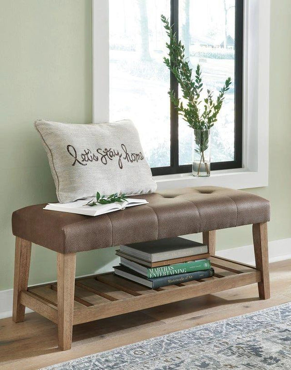 Brown Accent Bench