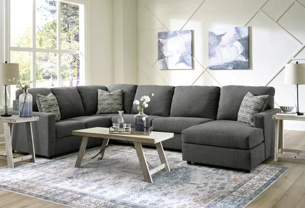 Ashley Charcoal Sectional RAF Chaise