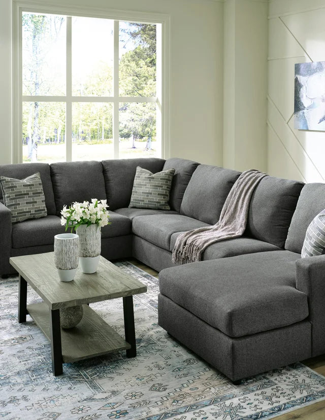Ashley Charcoal Sectional RAF Chaise