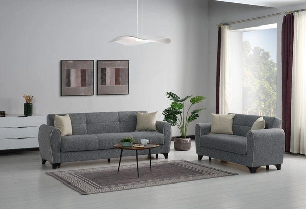 Spring Gray Sleeper Sofa with Storage